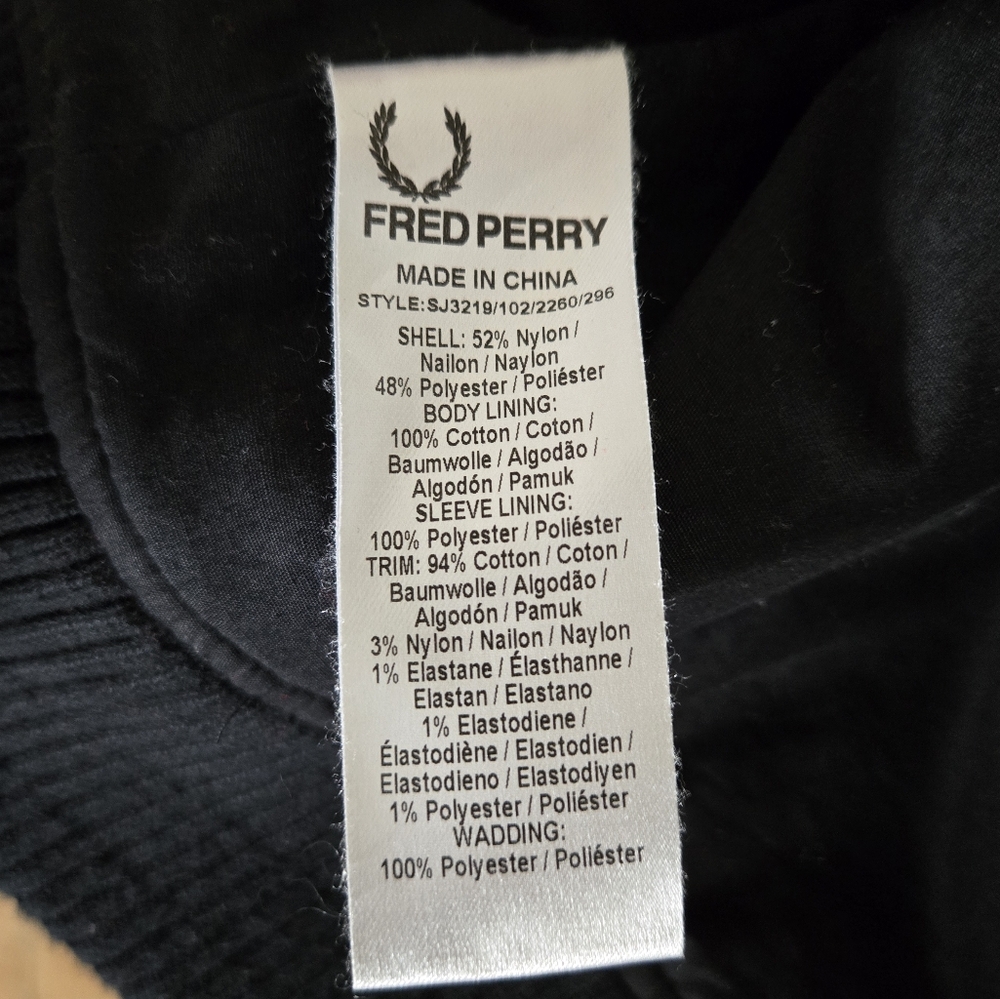 Fred Perry X Raf Simons Harrington Bomber Jacket - Picture 6 of 7
